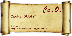 Csuka Ottó névjegykártya
