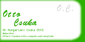 otto csuka business card