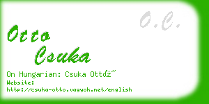 otto csuka business card